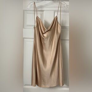 Alice + Olivia - Harmony Slip Dress - nude/champagne color